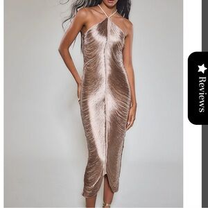 Rare London Gold fringe dress